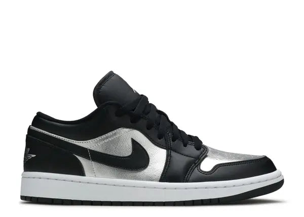 Jordan 1 Low Black Metallic Sliver (Women's)