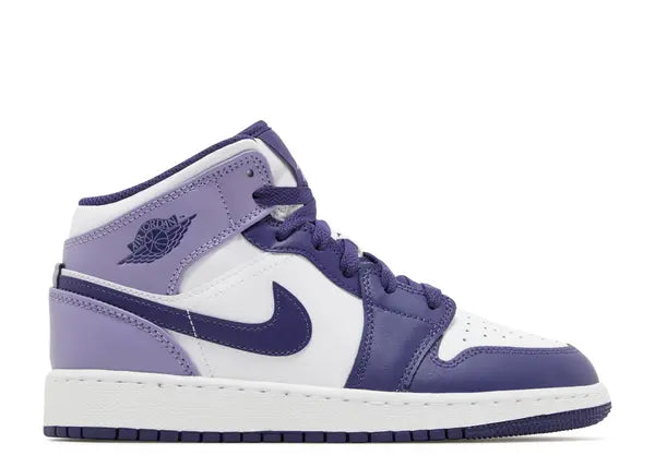 Jordan 1 Mid White Sky J Purple (GS)