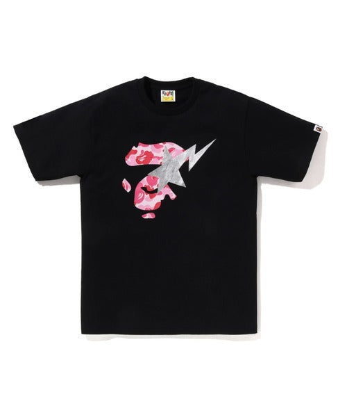 BAPE ABC Camo Ape Face STA TEE (Pink)