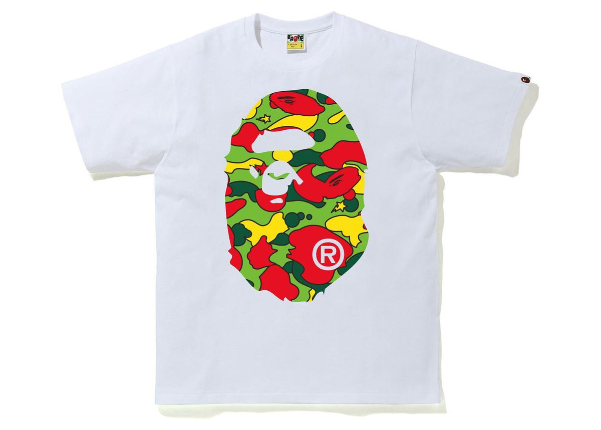 BAPE Sta Camo Big Ape Head White T-Shirt