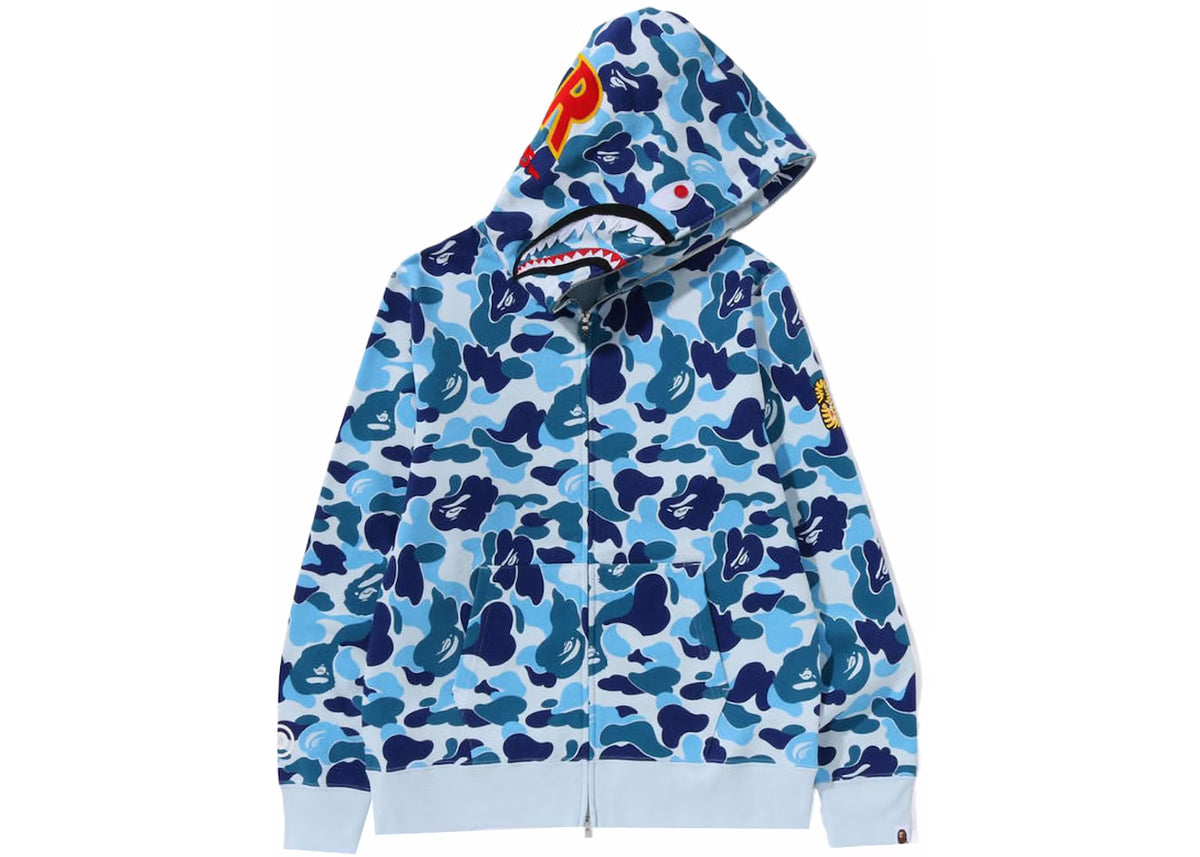 BAPE ABC Camo Shark Hoodie (Blue)