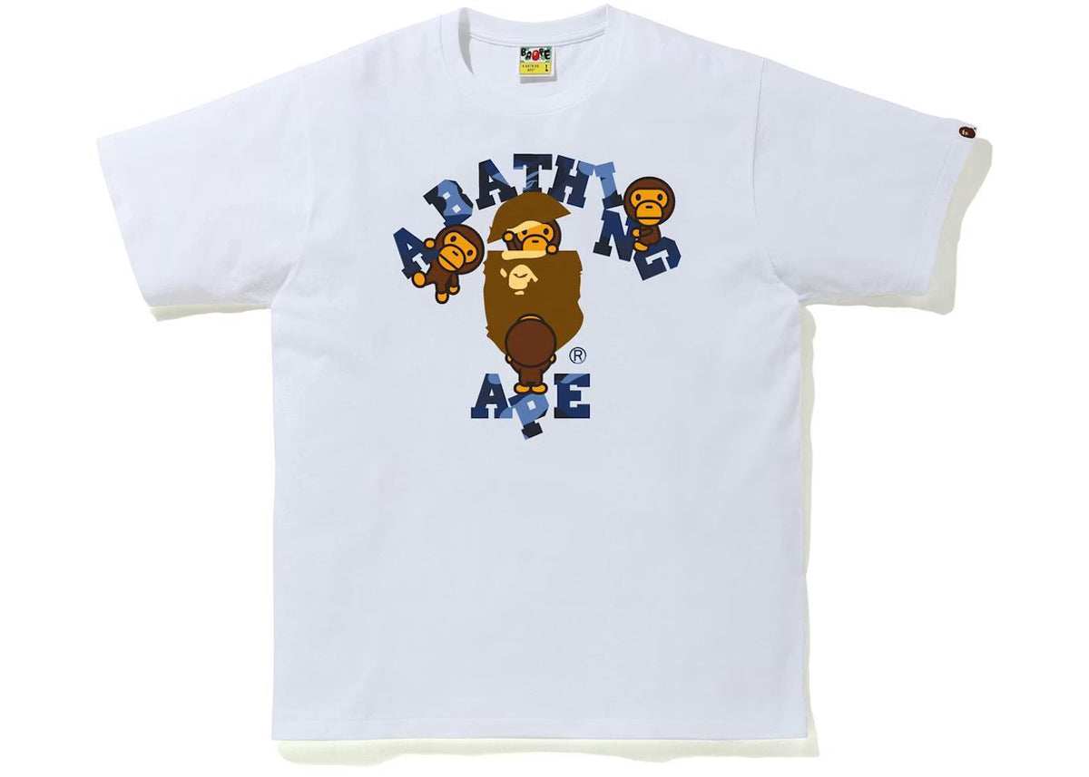 BAPE Color Camo College Milo White T-Shirt