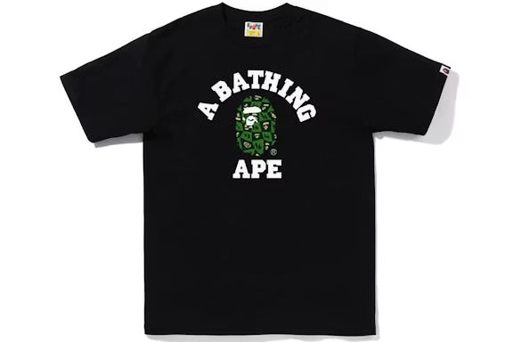 BAPE Distortion College Black T-Shirt