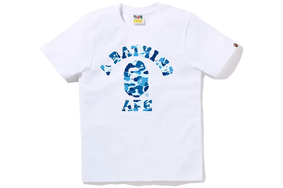 BAPE ABC Camo College T-shirt (White/Blue)