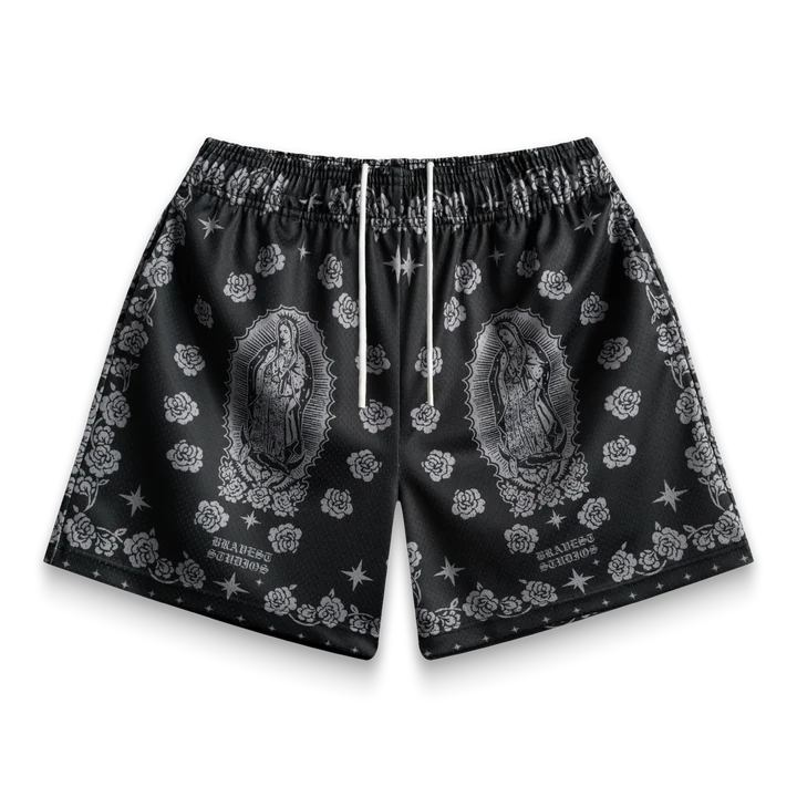 Bravest Studios Black-Gray Mary Shorts