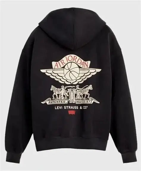 Nike Jordan X Levis Full Zip Hoodie (Black)