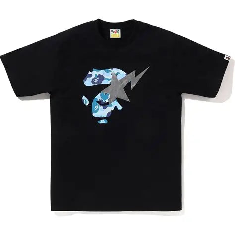 BAPE ABC Camo Ape Face STA TEE (BLUE)