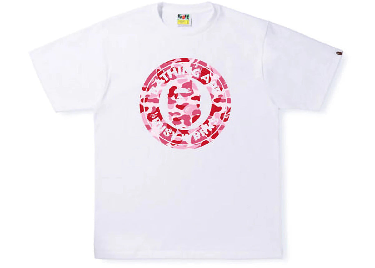 BAPE ABC Camo Busy Works Tee (White\Pink)