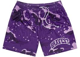 Bravest Studios Purple Camo Shorts
