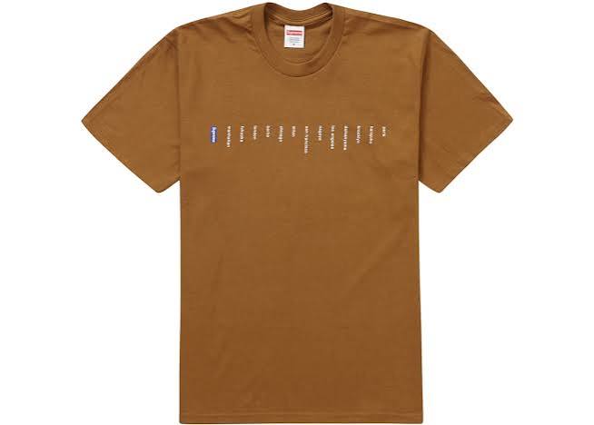 Supreme Location Brown Tee