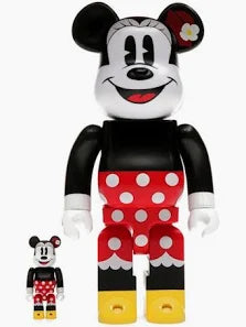 Bearbrick 100% & 400% - Minnie Mouse