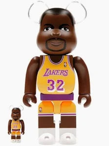 Bearbrick 100% & 400% - Lakers (Magic Johnson)